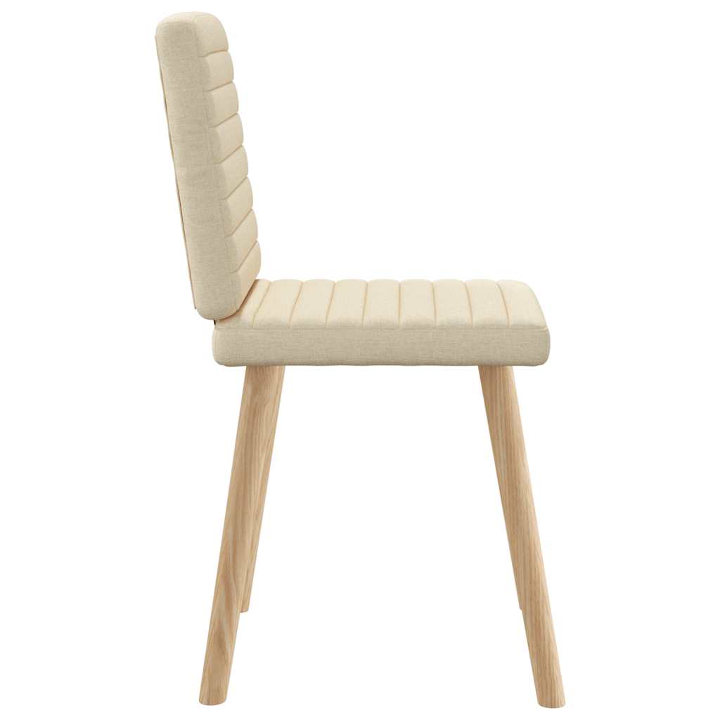 vidaXL Esszimmerstühle 4 Stk. Creme Stoff