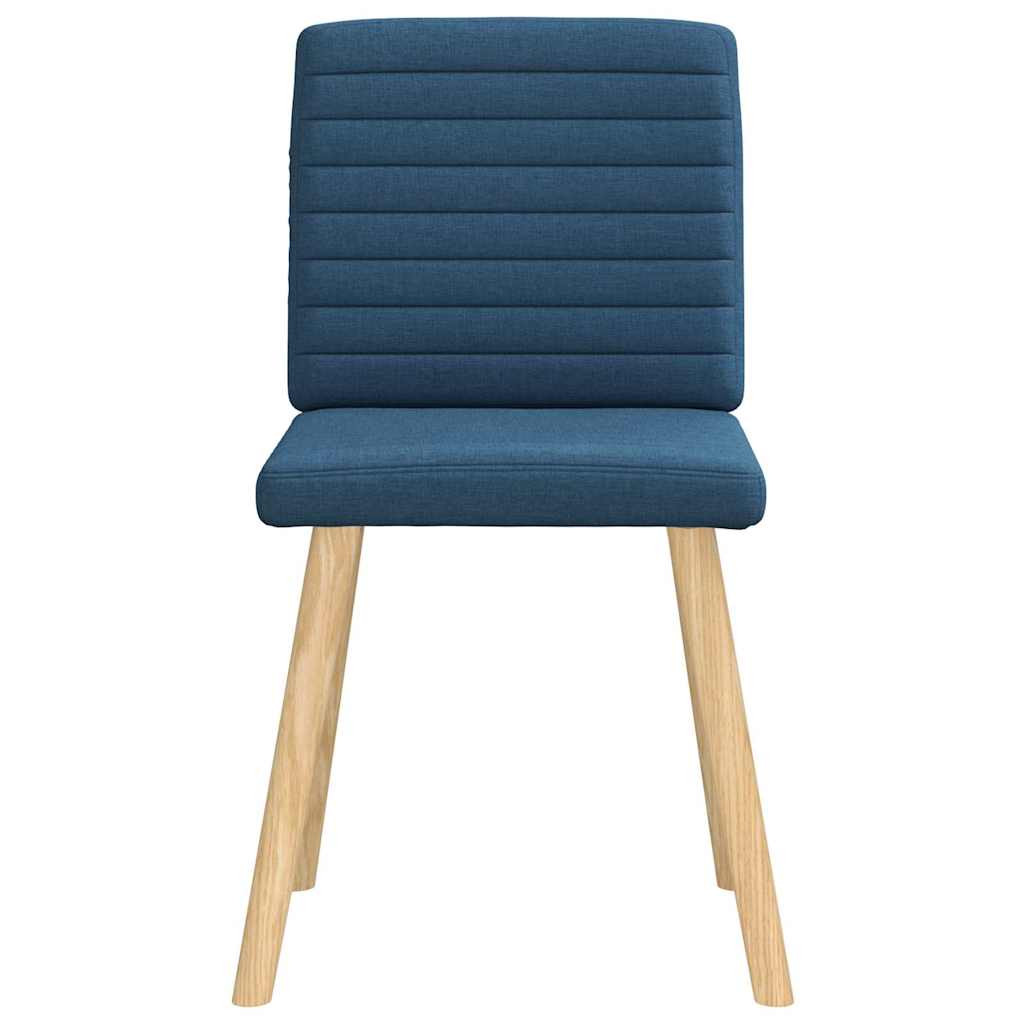 vidaXL Esszimmerstühle 4 Stk. Blau Stoff
