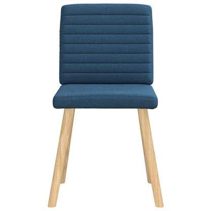vidaXL Esszimmerstühle 4 Stk. Blau Stoff