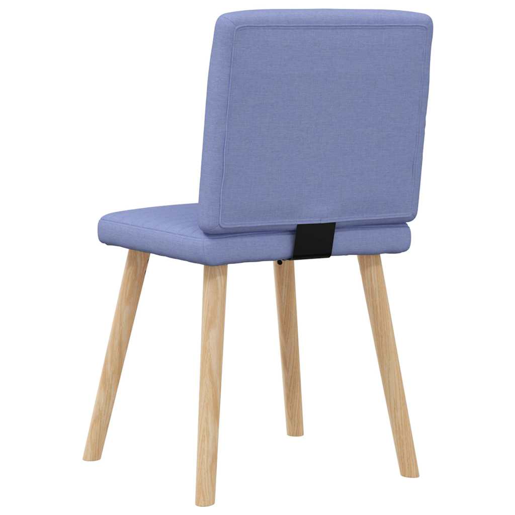vidaXL Esszimmerstühle 4 Stk. Jeansblau Stoff