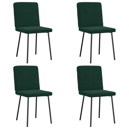 vidaXL Chaises de salle à manger 4 pcs Vert foncé Velours