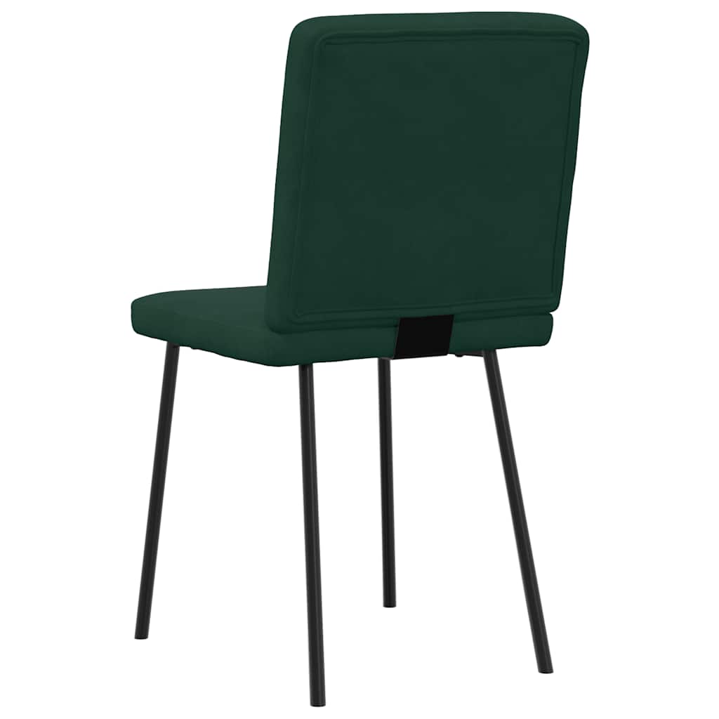 vidaXL Chaises de salle à manger 4 pcs Vert foncé Velours