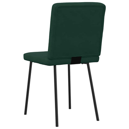 vidaXL Chaises de salle à manger 4 pcs Vert foncé Velours