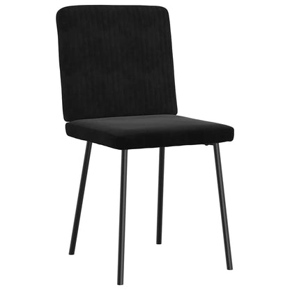 vidaXL Chaises de salle à manger 4 pcs Velours noir