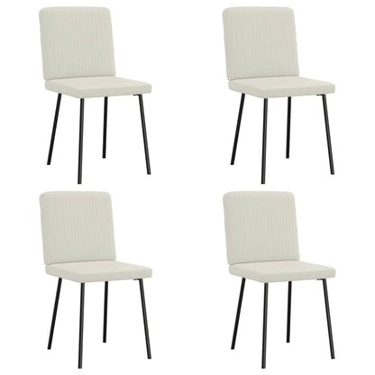 vidaXL Chaises de salle à manger 4 pcs Crème Velours