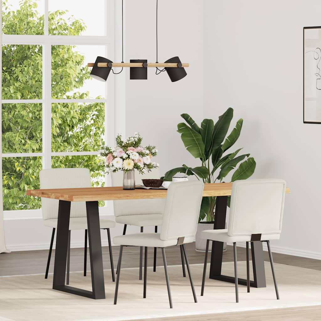 vidaXL Chaises de salle à manger 4 pcs Crème Velours