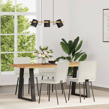 vidaXL Chaises de salle à manger 4 pcs Crème Velours