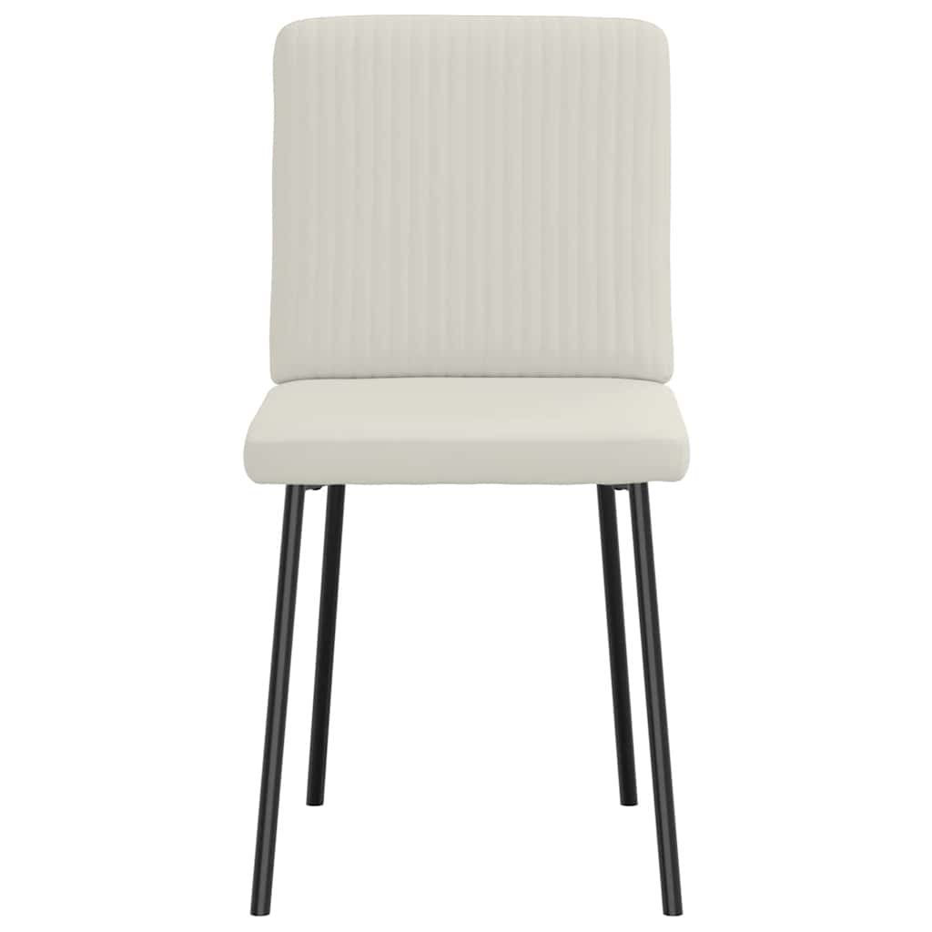 vidaXL Chaises de salle à manger 4 pcs Crème Velours