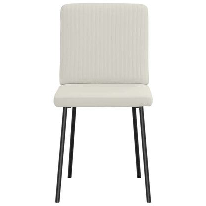 vidaXL Chaises de salle à manger 4 pcs Crème Velours