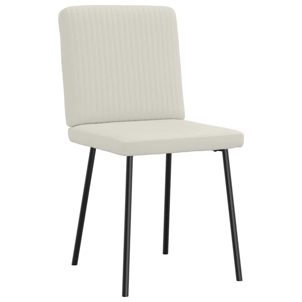 vidaXL Chaises de salle à manger 4 pcs Crème Velours