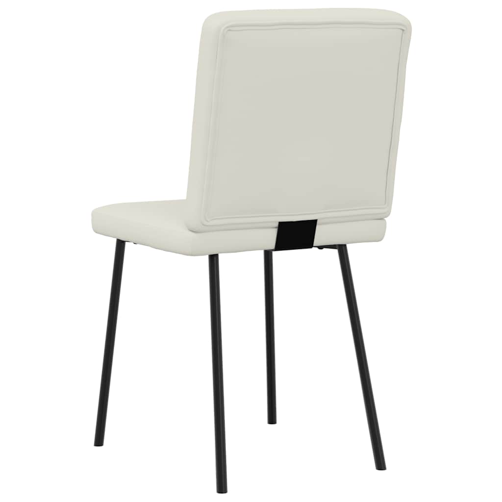 vidaXL Chaises de salle à manger 4 pcs Crème Velours