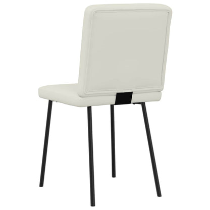 vidaXL Chaises de salle à manger 4 pcs Crème Velours