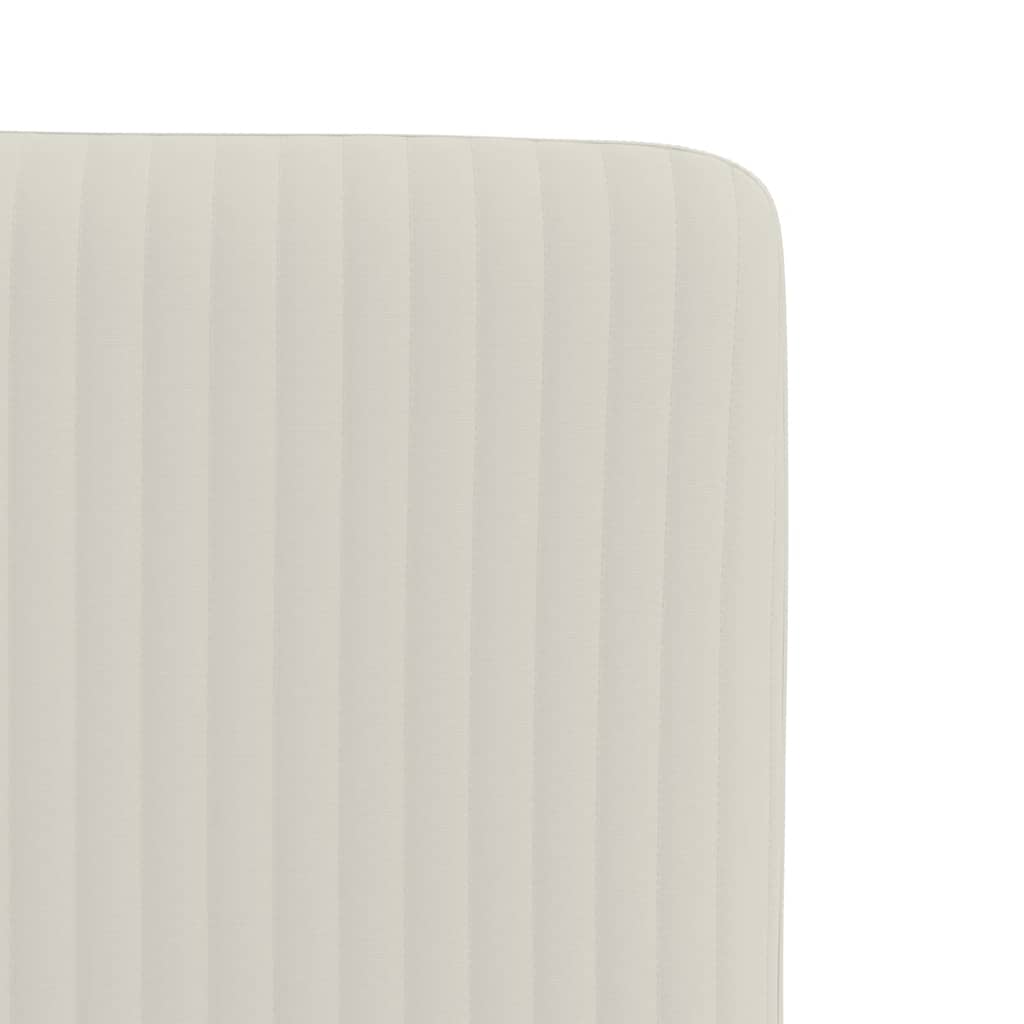 vidaXL Chaises de salle à manger 4 pcs Crème Velours