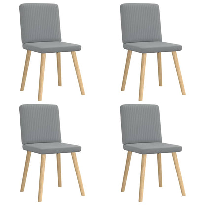 vidaXL Chaises de salle à manger 4 pcs Tissu Gris clair