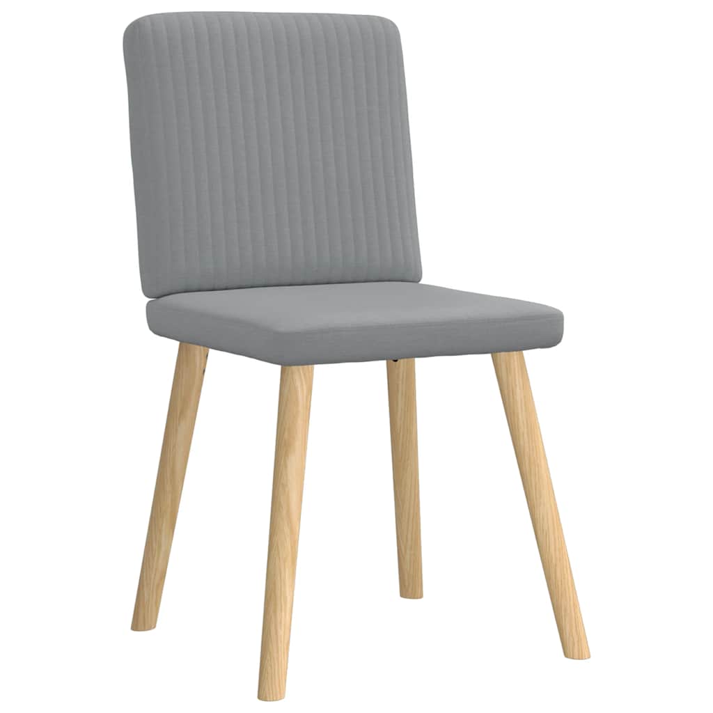 vidaXL Chaises de salle à manger 4 pcs Tissu Gris clair