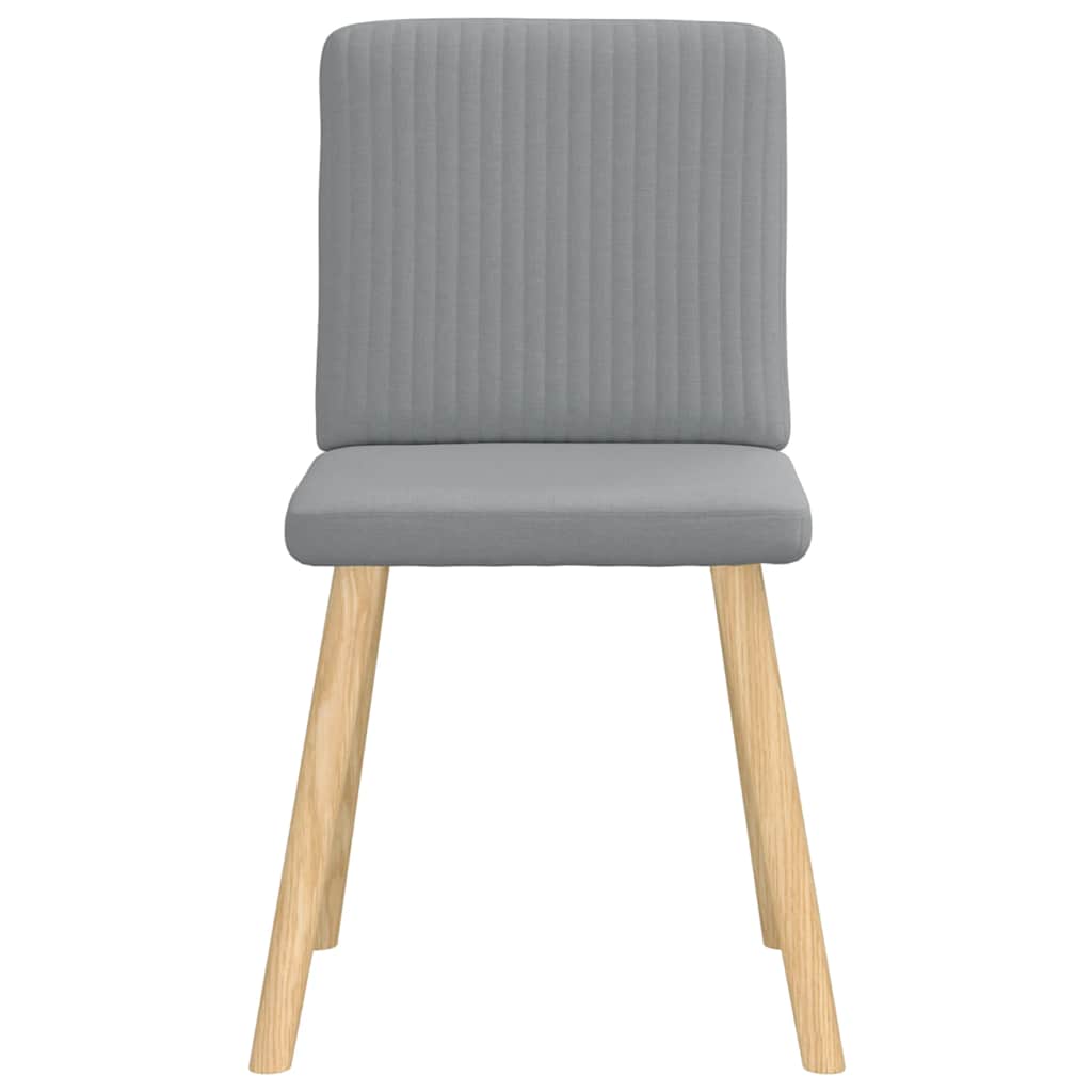 vidaXL Chaises de salle à manger 4 pcs Tissu Gris clair
