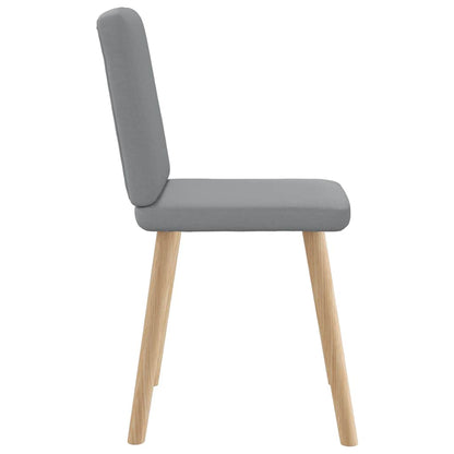 vidaXL Chaises de salle à manger 4 pcs Tissu Gris clair