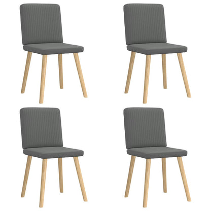 vidaXL Chaises de salle à manger 4 pcs Gris foncé Tissu