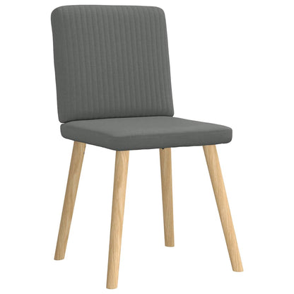 vidaXL Chaises de salle à manger 4 pcs Gris foncé Tissu