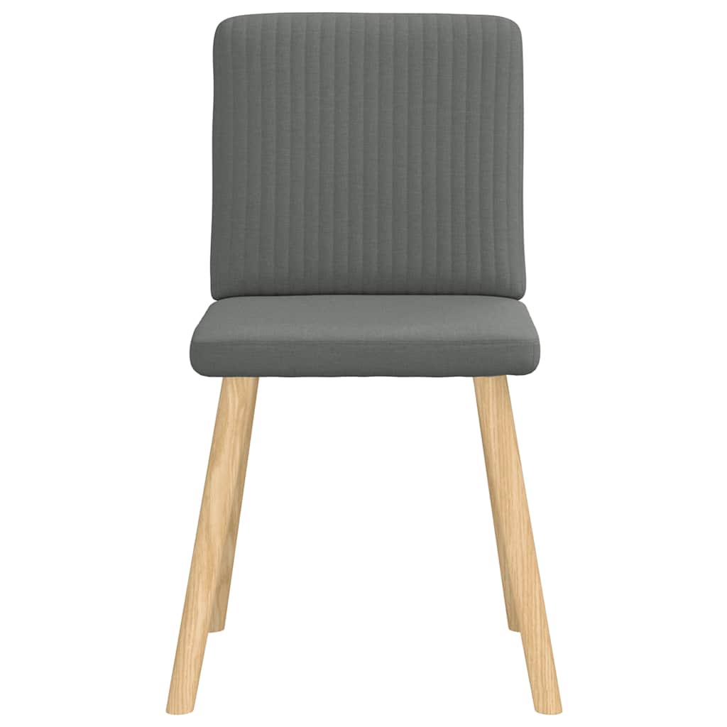 vidaXL Chaises de salle à manger 4 pcs Gris foncé Tissu