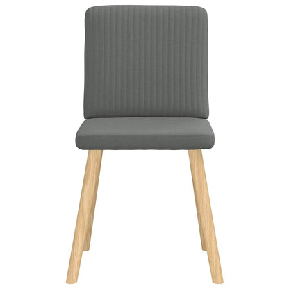 vidaXL Chaises de salle à manger 4 pcs Gris foncé Tissu