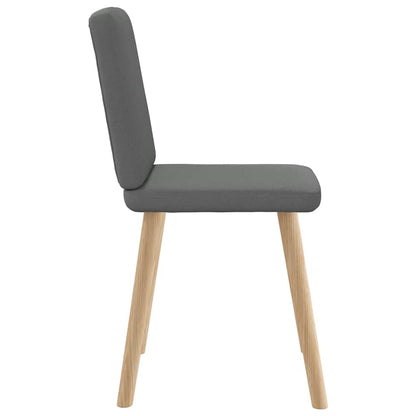 vidaXL Chaises de salle à manger 4 pcs Gris foncé Tissu
