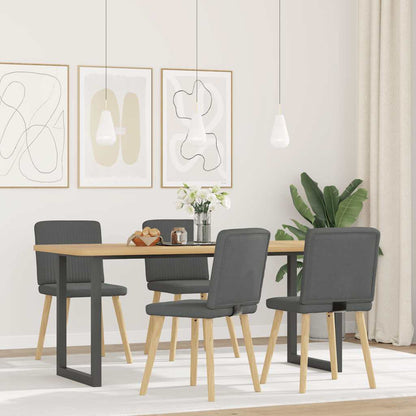 vidaXL Chaises de salle à manger 4 pcs Gris foncé Tissu