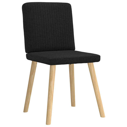 vidaXL Chaises de salle à manger 4 pcs Tissu noir