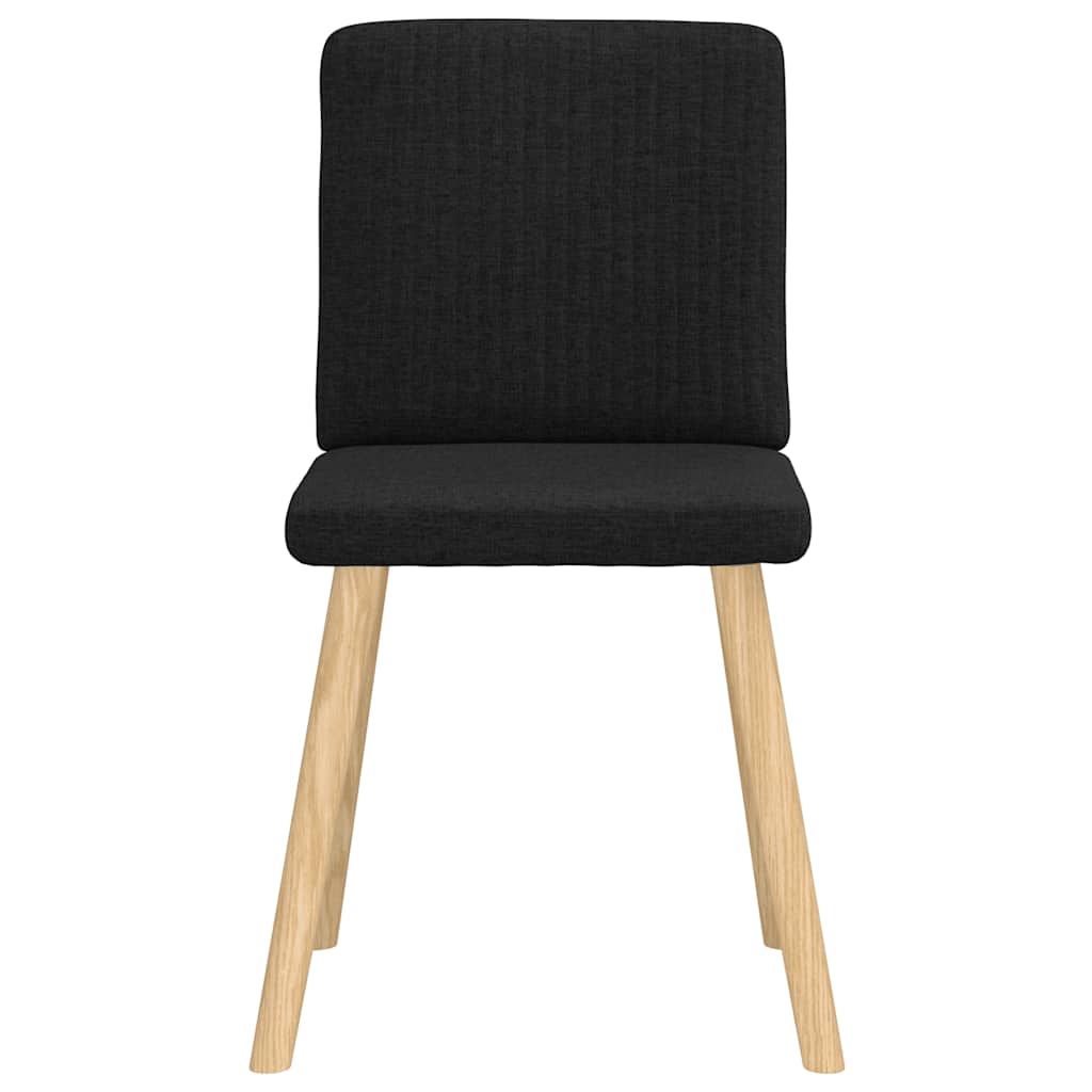 vidaXL Chaises de salle à manger 4 pcs Tissu noir
