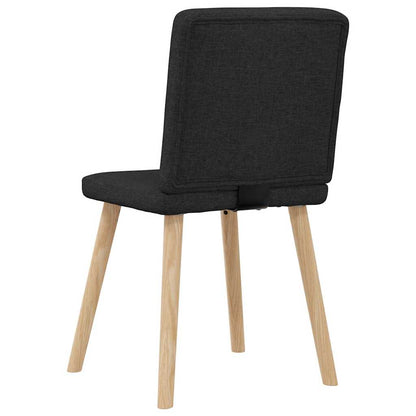 vidaXL Chaises de salle à manger 4 pcs Tissu noir