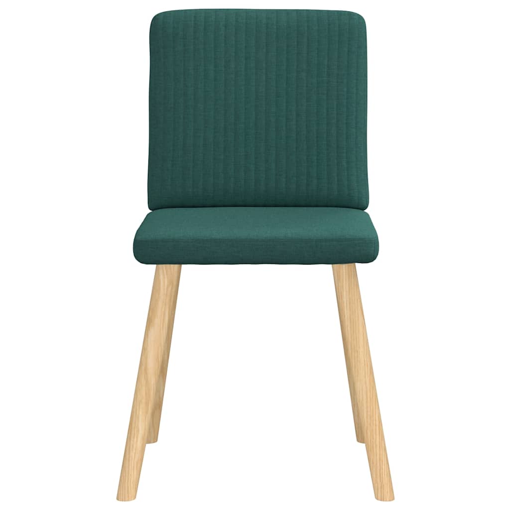 vidaXL Chaises de salle à manger 4 pcs Tissu vert foncé