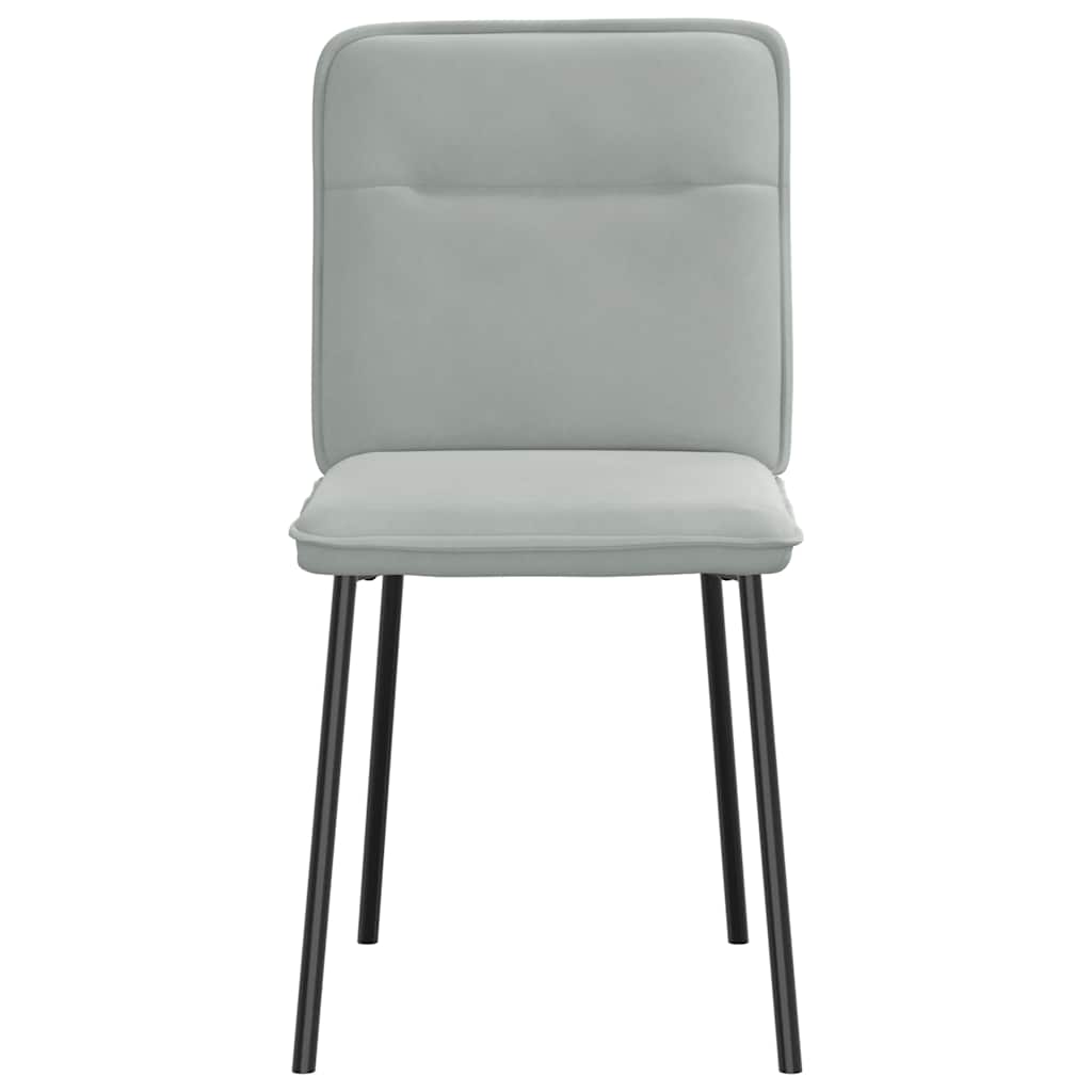 vidaXL Chaises de salle à manger 4 pcs Velours Gris clair