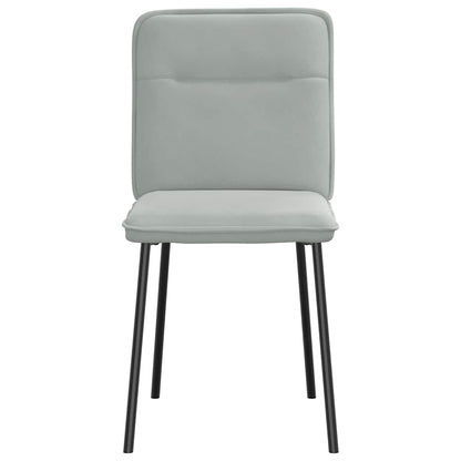 vidaXL Chaises de salle à manger 4 pcs Velours Gris clair