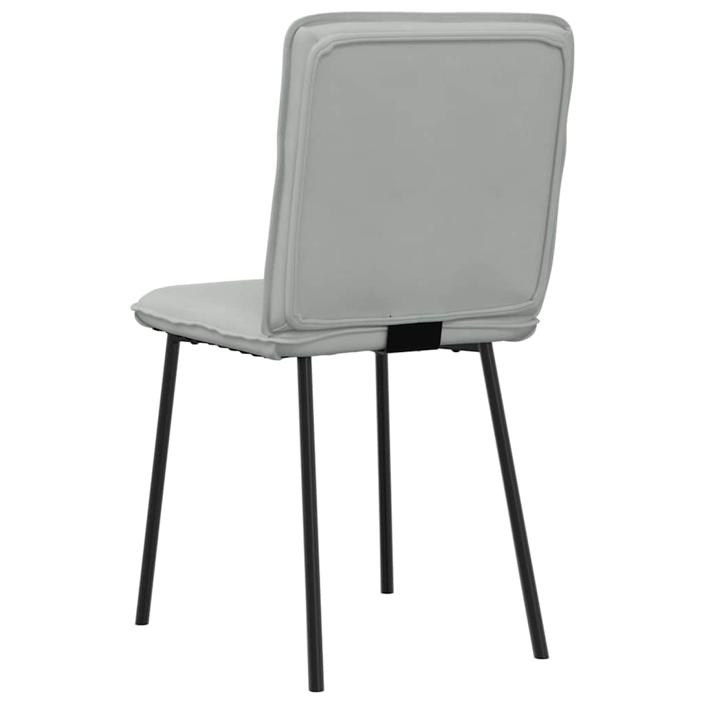 vidaXL Chaises de salle à manger 4 pcs Velours Gris clair