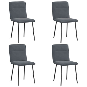 vidaXL Esszimmerstühle 4 Stk. Dunkelgrau Samt