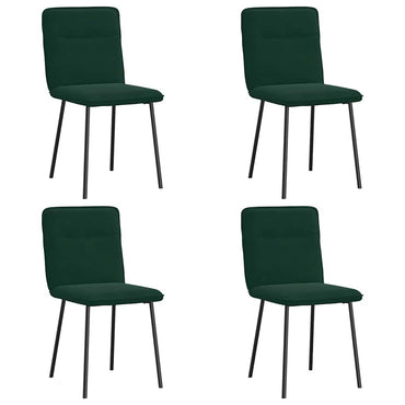 vidaXL Esszimmerstühle 4 Stk. Dunkelgrün Samt