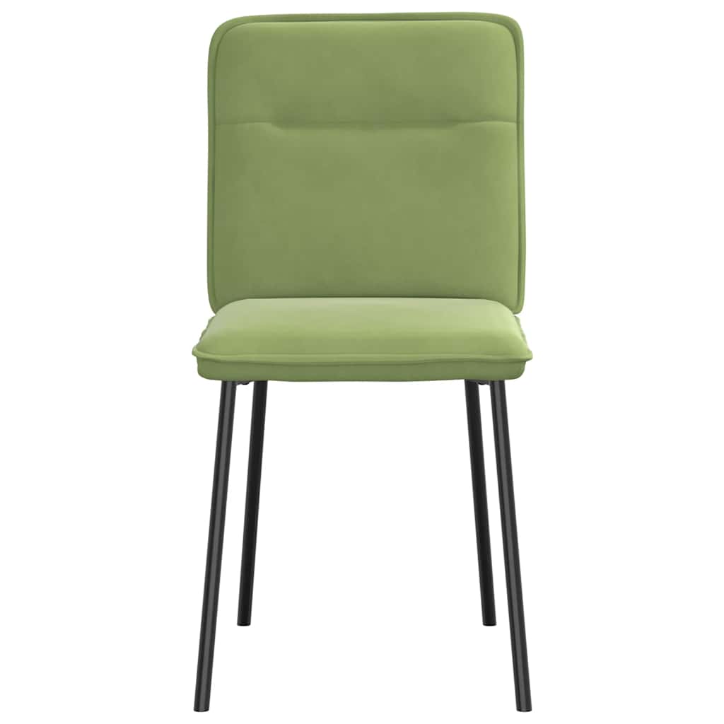 vidaXL Chaises de salle à manger 4 pcs Vert clair Velours