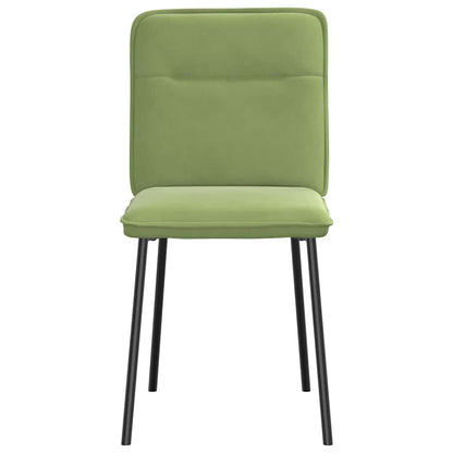 vidaXL Chaises de salle à manger 4 pcs Vert clair Velours