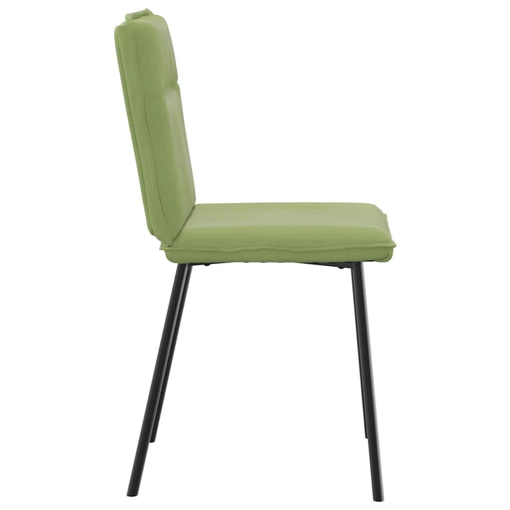 vidaXL Chaises de salle à manger 4 pcs Vert clair Velours