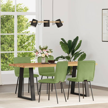 vidaXL Chaises de salle à manger 4 pcs Vert clair Velours