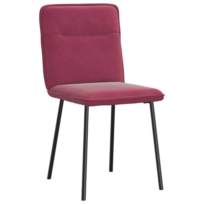 vidaXL Chaises de salle à manger 4 pcs Velours Rouge bordeaux