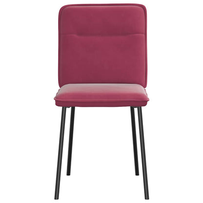 vidaXL Chaises de salle à manger 4 pcs Velours Rouge bordeaux