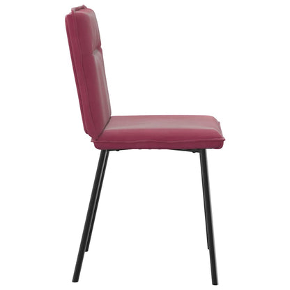 vidaXL Chaises de salle à manger 4 pcs Velours Rouge bordeaux