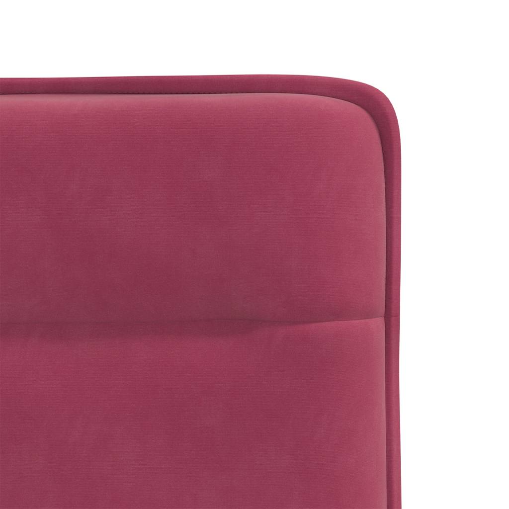 vidaXL Chaises de salle à manger 4 pcs Velours Rouge bordeaux