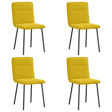 vidaXL Esszimmerstühle 4 Stk. Gelb Samt