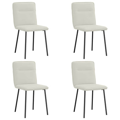 vidaXL Esszimmerstühle 4 Stk. Creme Samt