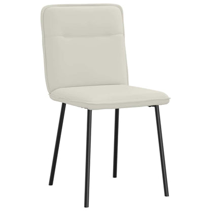 vidaXL Esszimmerstühle 4 Stk. Creme Samt