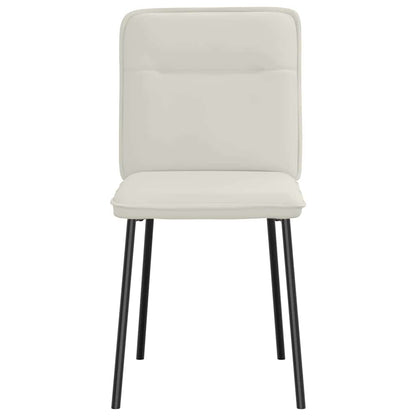 vidaXL Esszimmerstühle 4 Stk. Creme Samt