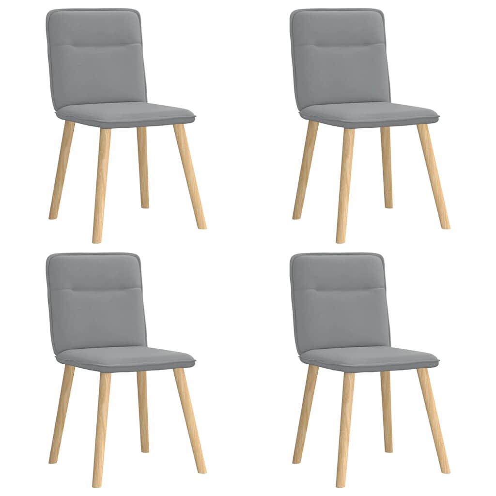 vidaXL Chaises de salle à manger 4 pcs Tissu Gris clair