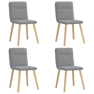vidaXL Chaises de salle à manger 4 pcs Tissu Gris clair